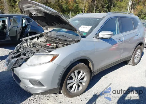 2016 Nissan Rogue Sv из США, поврежденный, VIN KNMAT2MV3GP607654